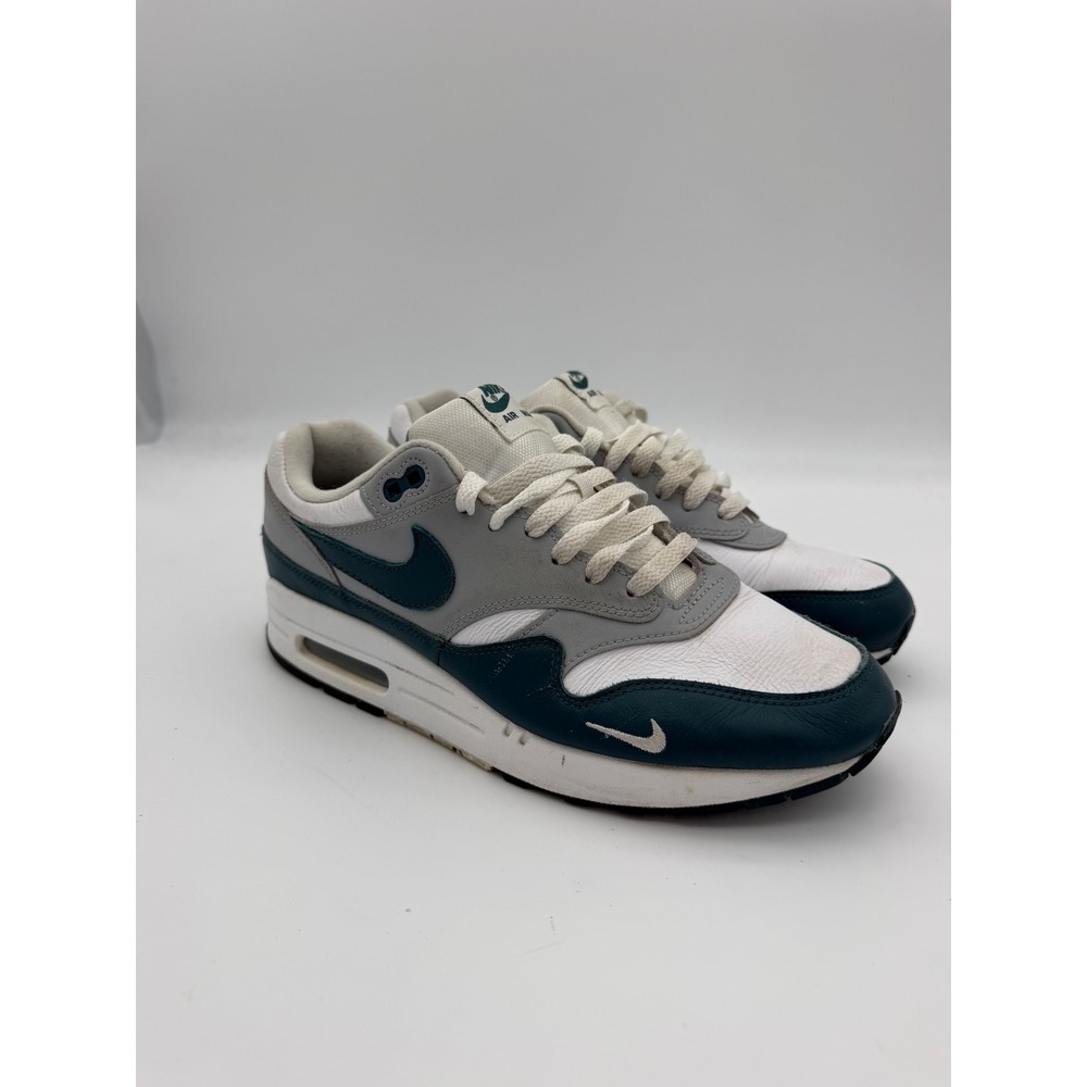 Nike Air Max 1 White Grey Teal Mens Sneakers Size 8 Low Top Running Shoes
